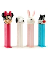 Pez Dispensers Minnie Mouse Snoopy Rabbit Sylvester Cat Footed Disney - £4.31 GBP