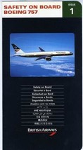British Airways Boeing 757 Safety on Board Issue 1 1992 - £15.79 GBP