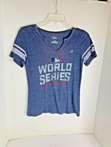 Majestic Womens Sz S VNeck Top Shirt World Series 2016 Short Sleeve - $10.89