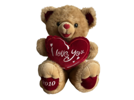 18In,  Dan Dee I Love You Teddy Bear 2010 Collectors Choice Brown Plush Stuffed - £17.89 GBP