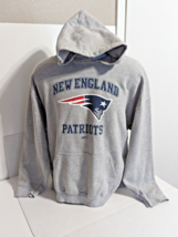 NFL New England Patriots Sweater Mens XL Gray Hoodie Sweatshirt / Hood R... - $21.26