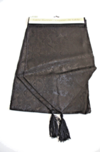 New 6FT Gothic Damask BLACK TABLE RUNNER w/TASSELS Swag Dresser Scarf De... - $6.62