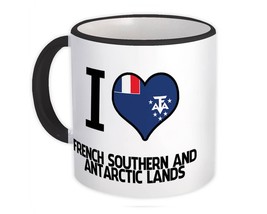 I Love French Southern and Antarctic Lands : Gift Mug Flag Heart Country Crest - £12.78 GBP