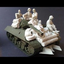1/35 6pcs Resin Model Kit US Army Soldiers Tank Crew WW2 Unpainted - £27.67 GBP