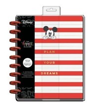 Happy Planner Disney Mickey Mouse Red Stripes Plan Your Dreams 12 Month Undated - £17.19 GBP