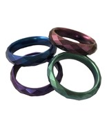 Choice of Color Metallic  Shimmer Resin Faceted Bangle Bracelet for Wome... - £17.26 GBP