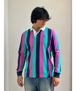 Men’s Fila Navy | Fuchsia |Turquoise Button Down Long Sleeve Polo Shirt NWT - £46.35 GBP