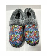 Skechers Bobs Women&#39;s Too Cozy Love Renegade Black/Multi Slippers Size 10 - $38.45