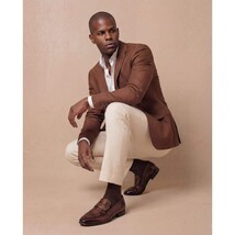 The Dorian Tan Python ; Baby Buffalo Leather Loafer Men Shoe image 12