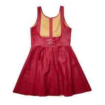 NWT BlackMilk Route 666 in Red Vegan Leather Buckle Underbust Corset Dress L - £79.93 GBP