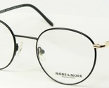 MORE &amp; MORE 50560 610 BLACK /GOLD EYEGLASSES GLASSES FRAME 49-20-135mm G... - $94.25 CAD