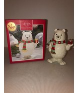 Nice Lenox &quot;Holiday Bobbles&quot; Polar Bear Figurine 6&quot; Tall IOB - $21.95