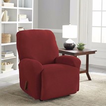 Perfect Fit Easy Fit 4 Piece Recliner Slipcover in Claret - £31.38 GBP