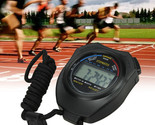 Stopwatch Digital Lcd Waterproof Sports Counter Chronograph Timer Odomet... - $18.99