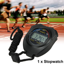 Stopwatch Digital Lcd Waterproof Sports Counter Chronograph Timer Odomet... - £15.97 GBP