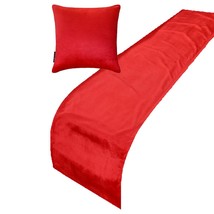 Red Velvet Plush - Velvet Red Decorative Bed Runner and Pillow Cover - $55.09+