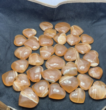 34PCs 3.6 KG Honey Calcite worry Hearts soap shape massage wholesale lots - £138.48 GBP