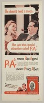 1947 Print Ad Prince Albert Tobacco Pretty Lady Admires Man Smoking a Pipe - £12.18 GBP