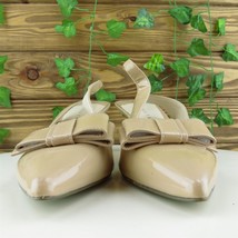 Ivanka Trump Women Slingback Heel Shoes Liorah Beige Patent Leather Size 10 Med - £13.39 GBP