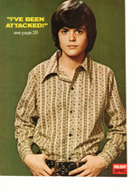 Donny Osmond teen magazine pinup clipping I&#39;ve been attacked hands on belt - £2.74 GBP