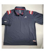 Atlanta Braves Men&#39;s Stitches Polo Shirt Size XL Navy-Blue Embroidered L... - $33.90 CAD