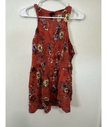 Torrid Red Floral Esther Smocked Halter Dress Size Large (0) - $39.99