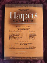 Harper&#39;s November 1940 Erskine Caldwell Peter F Drucker Glenway Wescott - £8.49 GBP