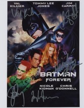 Batman Forever cast signed photo Val Kilmer Jim Carrey Nicole Kidman Tommy Lee - £141.77 GBP