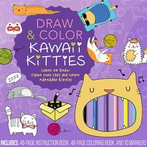 Draw &amp; Color Kawaii Kitties Kit [Hardcover] Editors of Rock Point - £19.64 GBP