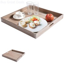 Large Shabby Chic Square Wood Serving Tray for Breakfast in Bed, Tea, Co... - $86.99