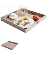 Large Shabby Chic Square Wood Serving Tray for Breakfast in Bed, Tea, Co... - £74.03 GBP