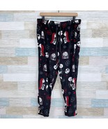 Nightmare Before Christmas Plush Fleece Jogger Pajama Pants Black Womens XL - £23.35 GBP