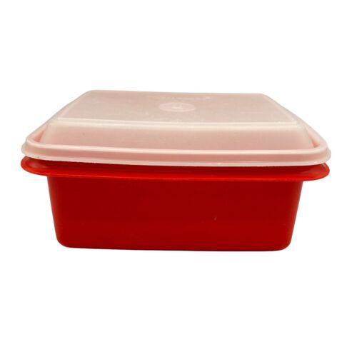 Primary image for Tupperware Freeze N Save Ice Cream Keeper Red Container 1254 Sheer Lid 1255