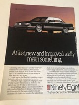 vintage Oldsmobile Ninety Eight 1990 Print Ad  Advertisement PA2 - £5.44 GBP