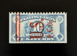 1929 10c Class A Playing Cards U.S. Internal Revenue RF23 Coil, Light Blue - $0.99