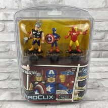HeroClix TabApp Marvel Super Heroes Figure Set Thor Iron Man Captain Ame... - $12.21