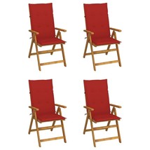  Garden Chair Set of 4 Natural Wood Solid Acacia Wood Medium - €470,39 EUR