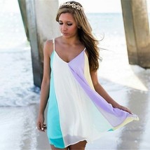 Mini Chiffon Beach Bikini Cover Up Kaftan Dress - £34.62 GBP