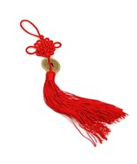 FENG SHUI FORTUNE COIN TASSEL RED Hanging Cure NEW Wealth Good Luck Pros... - $93.53 MXN
