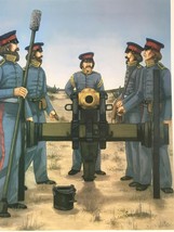 THE NCO, IMAGES OF AN ARMY IN ACTION, PRINT, LAYING THE GUN, MEXICO WAR,... - $24.75