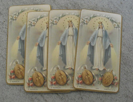 Unique Lot of 4 Russian Written Religious Funeral Cards - $16.83