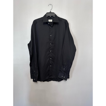 Jack Victor Mens Button-Up Shirt Black Long Sleeve Lyocell Spread Collar... - $100.69