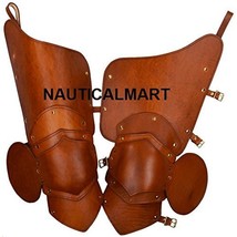 NAUTICALMART Plate Armour Knightly 3/4 Leather Leg Armour - £139.03 GBP