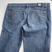 ROCK &amp; REPUBLIC Dark Wash Boot Cut Jeans Women’s Sz 29 Inseam 32” Cut #001481 - £14.60 GBP