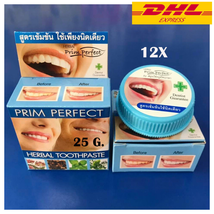 Prim Perfect Toothpaste Natural Herbal White Teeth Reducing Cigarette Stain - £78.40 GBP