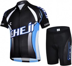Ateid Big Boys Cycling Jersey Set, Short Sleeve, With 3D Padded Shorts. - £35.26 GBP