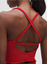 LULULEMON NULU RUFFLE-TRIM CROPPED TANK TOP~DARK RED~XXS XS S M L XL~NWT - $128.95 LULULEMON NULU RUFFLE-TRIM CROPPED TANK TOP~DARK RED~XXS XS S M L XL~NWT - $128.95