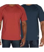 Rugged Elements Men&#39;s 2-Pack Cotton Blend Tee Shirts - Red &amp; Navy - Smal... - $15.45 CAD