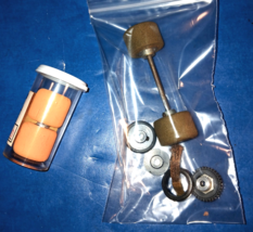 vintage rear slot car wheels - NOS - orange sponge - $18.81