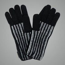 All Saints Gloves Black Multi Wool Blend Plaited Rib Outdoor Streetwear! - $71.23